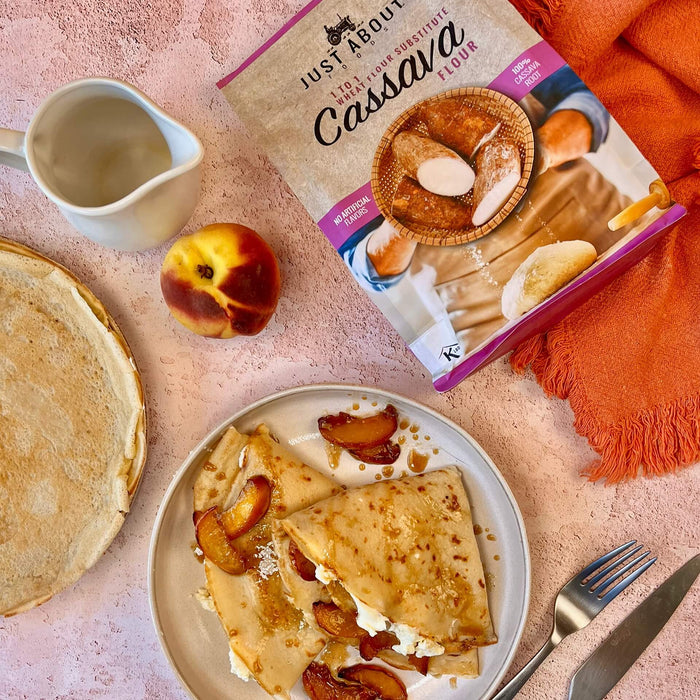 Crepas de mascarpone y durazno