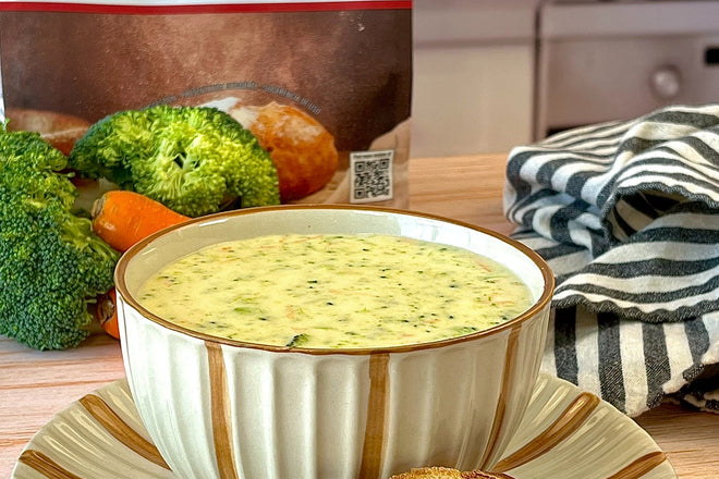 Crema de brócoli y cheddar