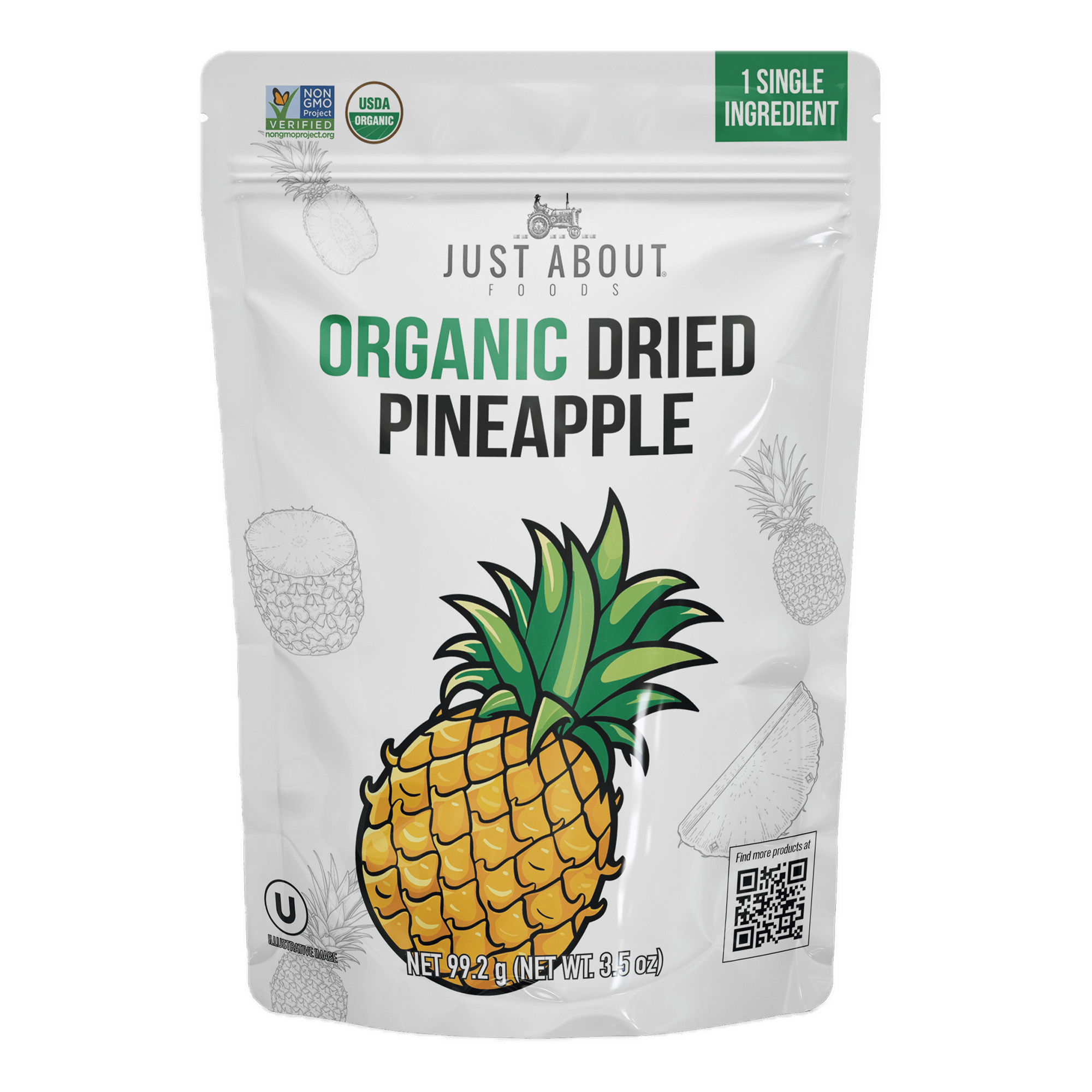 Piña orgánica deshidratada